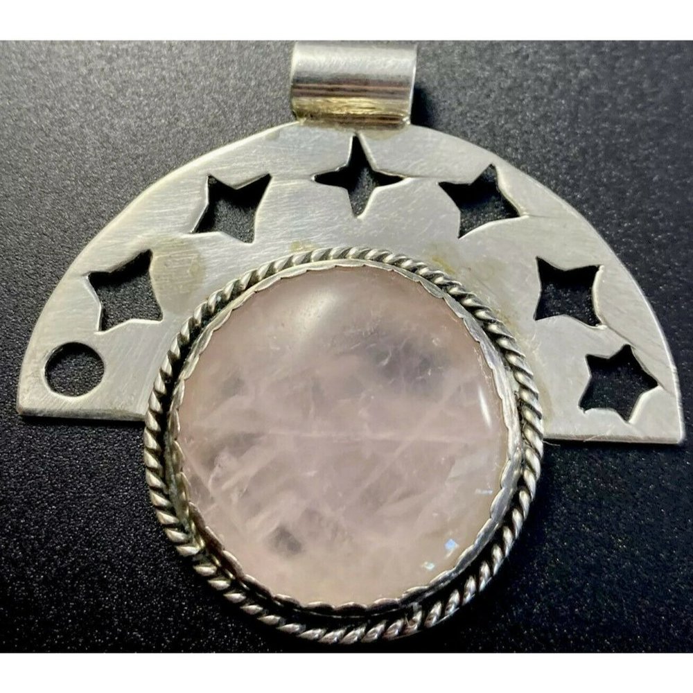 Native American Navajo Wings Sterling Amethyst Pendant Open Work Tribal